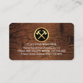 Carte De Visite Screwed HANDYMAN Tools On Wood (Dos)