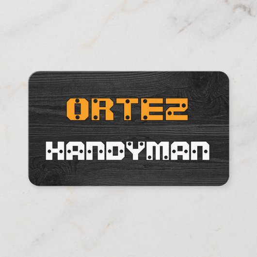 Carte De Visite Screwed In Panel Your Name (Devant)