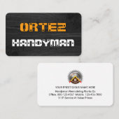 Carte De Visite Screwed In Panel Your Name (Devant / Derrière)