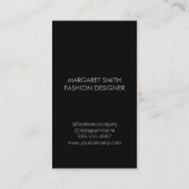 Carte De Visite Scribble Artiste | Monogramme | Livre rose (Dos)