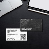 Carte De Visite Scribble au charbon noir professionnel minimal