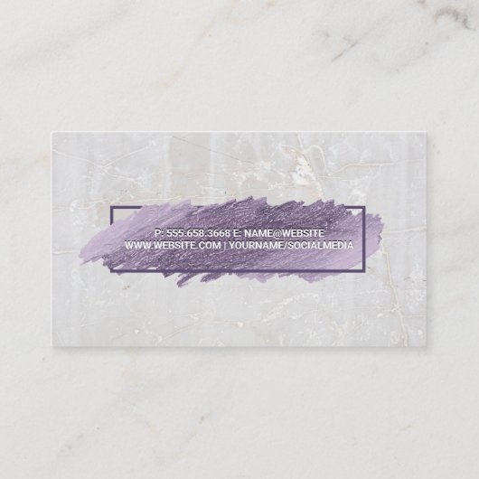 Carte De Visite Scribble expressif | Pierre blanche (Dos)