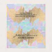 Carte De Visite Scribble métallique | Holographique géométrique (Extérieur déplié)