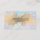 Carte De Visite Scribble métallique | Holographique géométrique (Dos)