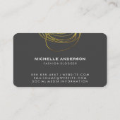 Carte De Visite Scribble or / Monogramme (Dos)