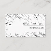 Carte De Visite Scribble Professionnel Minimal Noir Et Blanc (Devant)