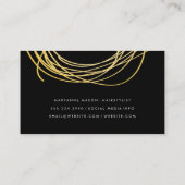 Carte De Visite Scribbles d'or contemporain avec Monogramme (Dos)