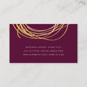 Carte De Visite Scribbles d'or contemporain avec Monogramme (Dos)