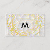 Carte De Visite Scribbles d'or | Géométrique moderne (Devant)