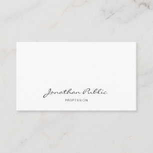 Carte De Visite Script à main libre professionnel élégant moderne 