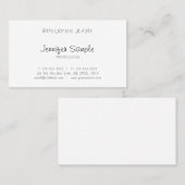 Carte De Visite Script à main libre professionnel Moderne Élégant (Devant / Derrière)