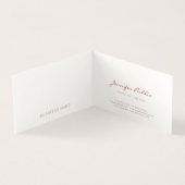 Carte De Visite Script à main Modèle Abstrait moderne (Intérieur)