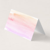 Carte De Visite Script aquarelle, logo/Carte de remerciements phot (Dos)