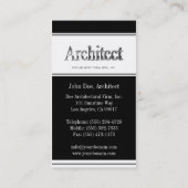 Carte De Visite Script B/W Architecte 3D (Dos)