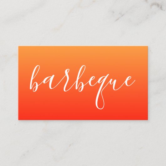 Carte De Visite script barbecue (Devant)