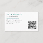 Carte De Visite Script "Bonjour" Moderne (Dos)