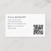 Carte De Visite Script "Bonjour" Moderne (Dos)