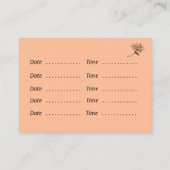 Carte De Visite Script botanique moderne et chou (Dos)