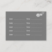 Carte De Visite Script botanique moderne et fleurs dessinées (Dos)