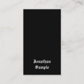 Carte De Visite Script Calligraphié Classique Noir Blanc Retro Loo (Devant)