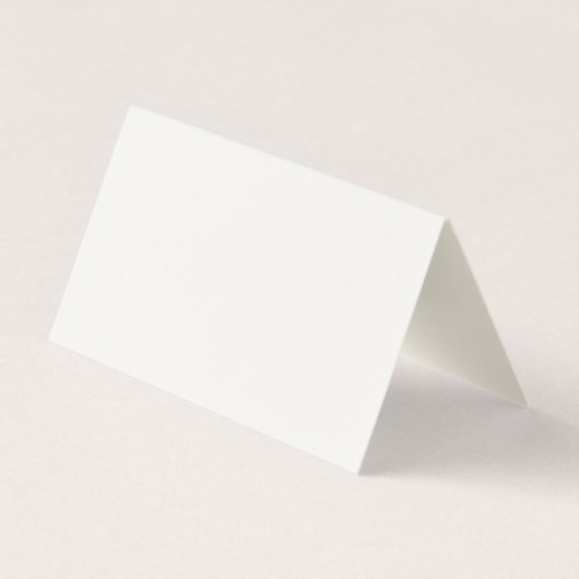 Carte De Visite Script Calligraphié Crème Blanc Or plié Luxe (Dos)