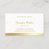 Carte De Visite Script Calligraphie manuscrite Or Élégant Simple (Dos)