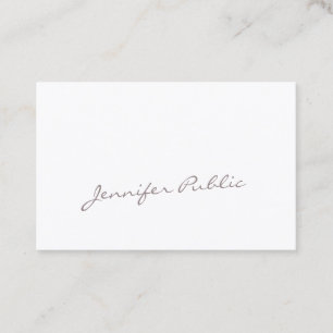 Carte De Visite Script Calligraphie manuscrite unique luxe chic