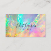 Carte De Visite Script Calligraphie Opale Pierre QR Code (Devant)