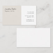 Carte De Visite Script calqué Modèle minimaliste moderne (Devant / Derrière)