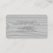 Carte De Visite Script chic Signature noir et gris Faux bois (Dos)