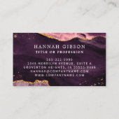 Carte De Visite Script d'agate de Bourgogne Monogramme Parties sci (Dos)