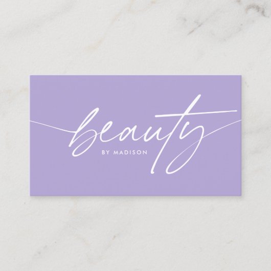 Carte De Visite Script d'artiste de maquillage de beauté branché p (Devant)
