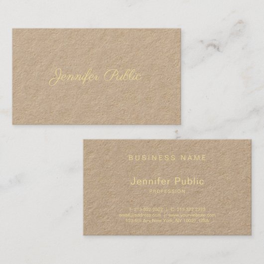 Carte De Visite Script d'attraction professionnel unique Cool Plai (Devant / Derrière)