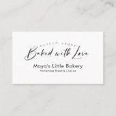 Carte De Visite Script de boulangerie moderne simple (Devant)