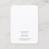 Carte De Visite Script de brosse blanche ultra épaisse de Chubby v (Dos)