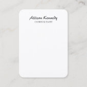 Carte De Visite Script de brosse blanche ultra épaisse de Chubby v (Devant)