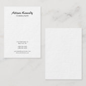 Carte De Visite Script de brosse blanche ultra épaisse de Chubby v (Devant / Derrière)