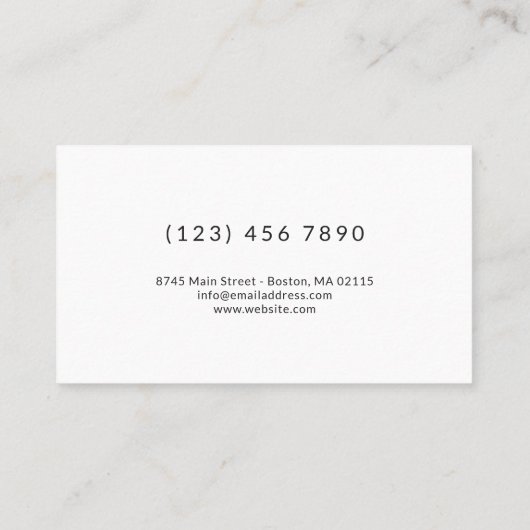 Carte De Visite Script de calligraphie blanche des fleurs bleues d (Dos)