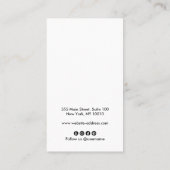 Carte De Visite Script de calligraphie de l'entreprise (Dos)