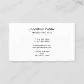 Carte De Visite Script de calligraphie élégant et moderne professi (Dos)