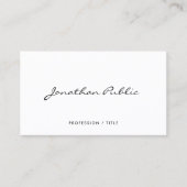 Carte De Visite Script de calligraphie élégant et moderne professi (Devant)