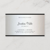 Carte De Visite Script de calligraphie élégant moderne Plaque créa (Dos)