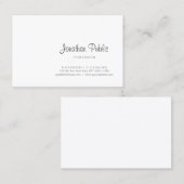 Carte De Visite Script de calligraphie élégant professionnel moder (Devant / Derrière)