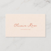 Carte De Visite Script de calligraphie féminine Boho féminin (Devant)