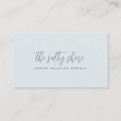 Carte De Visite Script de calligraphie gris simple et élégant (Devant)