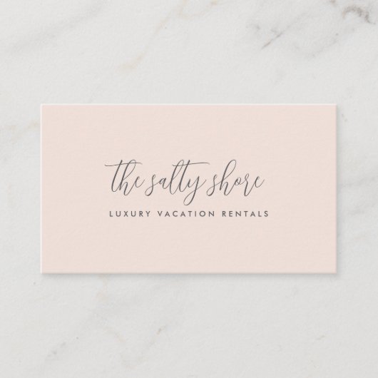 Carte De Visite Script de calligraphie gris simple et élégant (Devant)