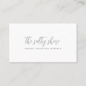 Carte De Visite Script de calligraphie gris simple et élégant (Devant)