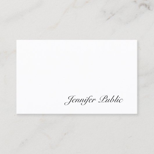 Carte De Visite Script de calligraphie manuscrite créatif moderne (Devant)