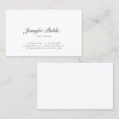 Carte De Visite Script de calligraphie manuscrite intelligent joli (Devant / Derrière)