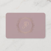 Carte De Visite Script de calligraphie Modèle de monogramme modern (Devant)